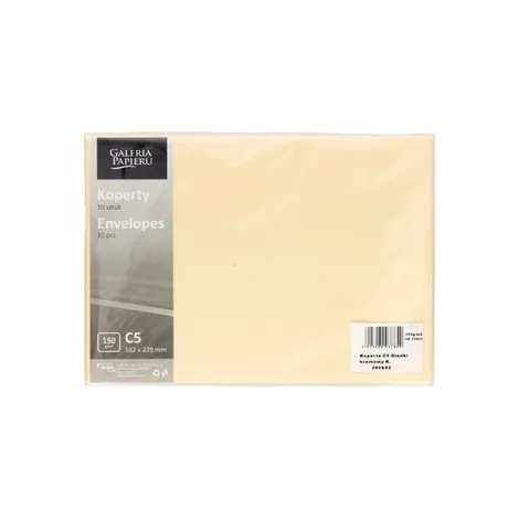 Koperty Argo B6 Gładkie Kremowe 150g, 10szt